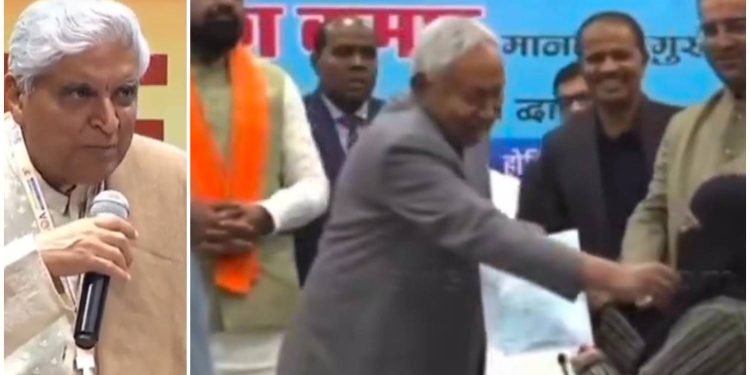 মুসলিম তরুনীর হিজাব খুলে দেওয়ার পর এক শ্রেণীর মানুষের  বিরোধিতার মাঝেই নীতিশ কুমারের সমর্থনে এগিয়ে এলেন গীতিকার জাভেদ আখতার 