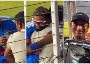 ছক্কা মেরে ক্যামেরাম্যানকে আহত করার পর জড়িয়ে ধরলেন হার্দিক পান্ডিয়া 
