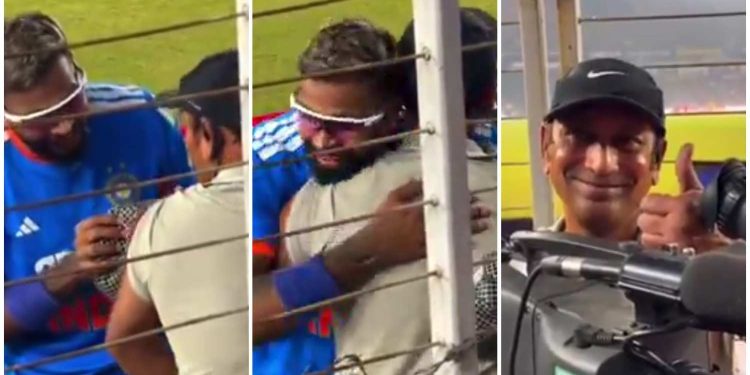 ছক্কা মেরে ক্যামেরাম্যানকে আহত করার পর জড়িয়ে ধরলেন হার্দিক পান্ডিয়া