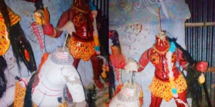 বাংলাদেশে ফের প্রতিমা ভাঙচুরের ঘটনা ঘটেছে 