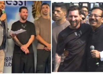 নেতামন্ত্রীরা ঘেরাটোপে মেসিকে দেখতে না পেয়ে যুবভারতী স্টেডিয়ামে ভাঙচুর, হাজার হাজার টাকার টিকিট কেটে পুলিশের লাঠি খেতে হল দর্শকদের,  অরূপ বিশ্বাস ও সুজিত বসুর গ্রেপ্তার ও মমতা ব্যানার্জির পদত্যাগের দাবি জানালেন শুভেন্দু অধিকারী 