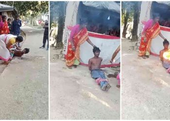 পিন্ডদান না করায় ভাইয়ের ভুত চেপেছে দাদার ঘাড়ে, ভুত ছাড়াতে হাত-পা বেঁধে মধ্যযুগীয় কায়দায় আগুনের ছ্যাঁকা দিলেন মহিলা ওঝা 
