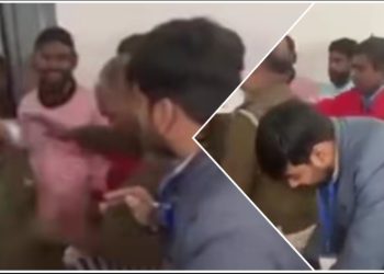 দক্ষিণ দিনাজপুরের কুমারগঞ্জ বিডিও অফিসে এসআইআর শুনানি চলাকালীন মাইক্রো অবজারভারকে পুলিশের সামনেই সপাটে চড়, সমীক ভট্টাচার্য বললেন : “এটি গণতন্ত্রের মুখে প্রকাশ্য চড়”