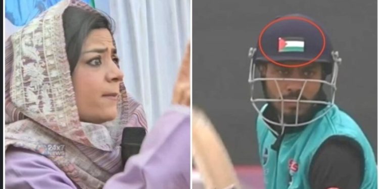 হেলমেটে ফিলিস্তিনের লোগো লাগিয়ে খেলা ক্রিকেটার ফুরকান উল হকের বিরুদ্ধে পুলিশের তদন্তের বিরোধিতা করলেন   ইলতিজা মুফতি