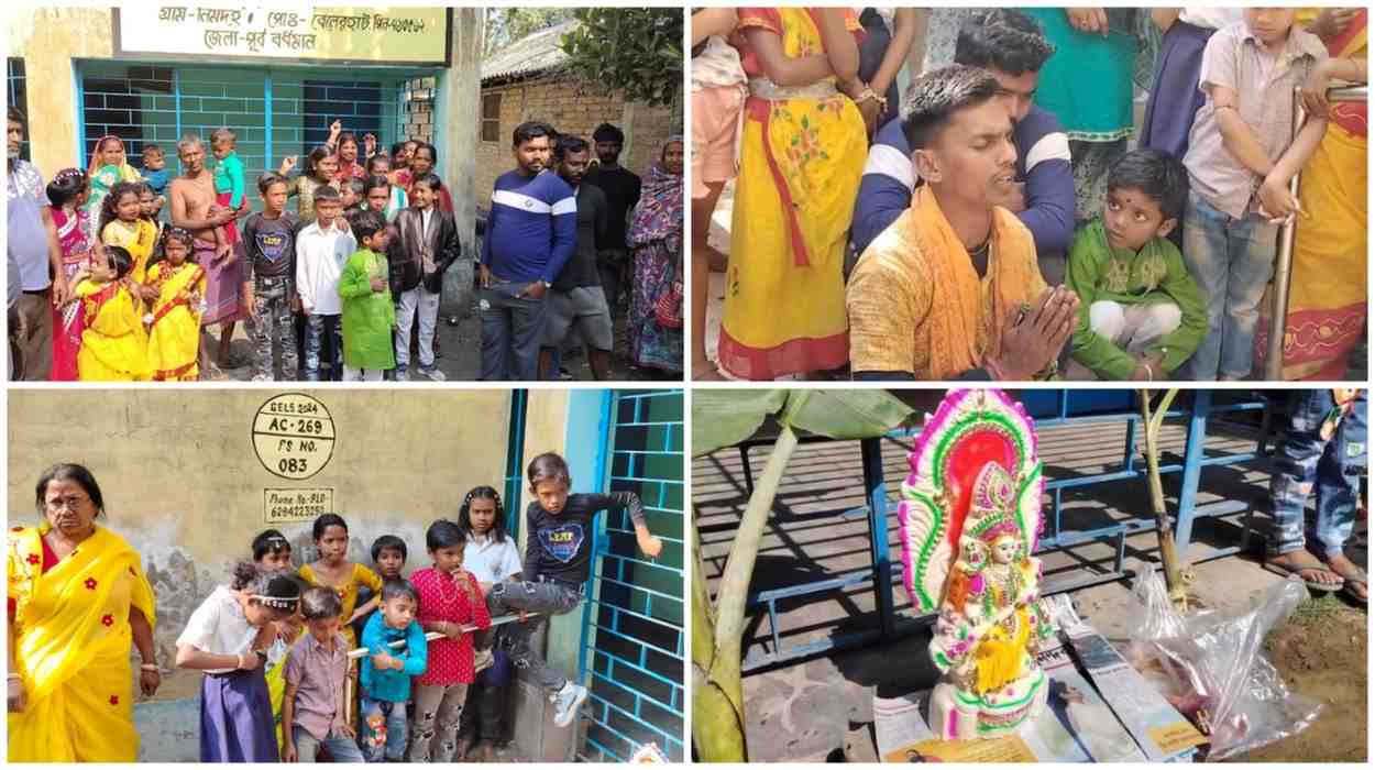 নিমদহ শিশুশিক্ষা কেন্দ্রে সরস্বতী পূজায় “না” প্রধান শিক্ষিকার, ক্ষোভ উগরে দিলেন স্কুল পরিচালন সমিতির সভাপতি আলাউদ্দিন শেখ 