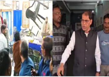 ফরাক্কা বিডিও অফিস ব্যাপক ভাঙচুর, ‘রামের নামেই ছাড়,রহিম হলেই ১৪ গুষ্টির নথি কেন ?’ : প্রশ্ন তৃণমূল বিধায়ক মনিরুল ইসলামের