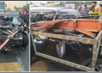 বছরের প্রথম দিনেই চারচাকা গাড়ি ও ট্যাঙ্কারের সংঘর্ষে মৃত্যু হল বাবা-মা ও ছেলের