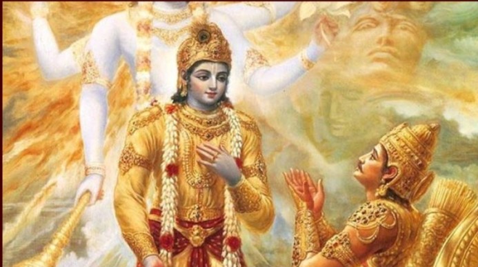 শ্রীমদ্ভগবদ্গীতা মূলম্ – দ্বিতীয় অধ্যায়ে অর্জুনের বিষাদ ও মোহ দূর করে নিষ্কাম কর্মের জ্ঞান দেন শ্রীকৃষ্ণ