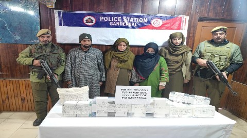 কাশ্মীরের গান্ডারবালে বিপুল অস্ত্র,গোলাবারুদ ও নগদ টাকাসহ গ্রেপ্তার মহিলাসহ ২ সন্ত্রাসী