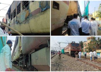 কাটোয়া রেলস্টেশনের ট্রেনের কামরায় অগ্নিকাণ্ডের ঘটনায় তদন্ত শুরু করল ফরেনসিক দল 