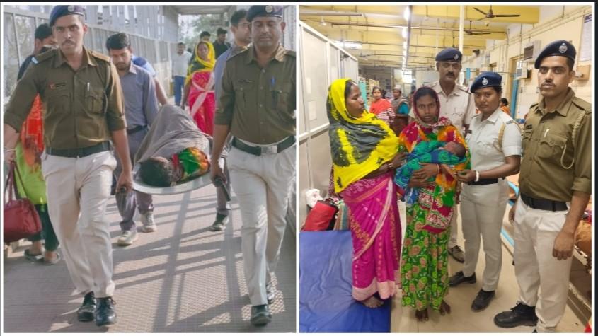 চলন্ত ট্রেনের মধ্যেই সন্তান প্রসব করা মুর্শিদাবাদের বধূর ত্রাতার ভূমিকায় কাটোয়া জিআরপি 