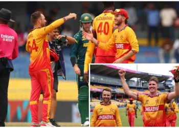 টি-২০ বিশ্বকাপে অঘটন ঘটিয়ে দিল জিম্বাবুয়ে, ১৯ বছর পর প্রথমবারের মতো আন্তর্জাতিক মঞ্চে ক্যাঙ্গারুদের হারাল শেভরনরা  