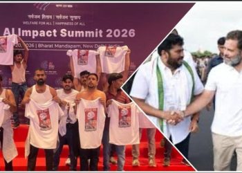 এআই সামিটে নগ্ন হয়ে উৎপাত করা যুব কংগ্রেস কর্মীদের লাথি মেরে তাড়িয়ে দিল জনতা, ভিডিও ভাইরাল 