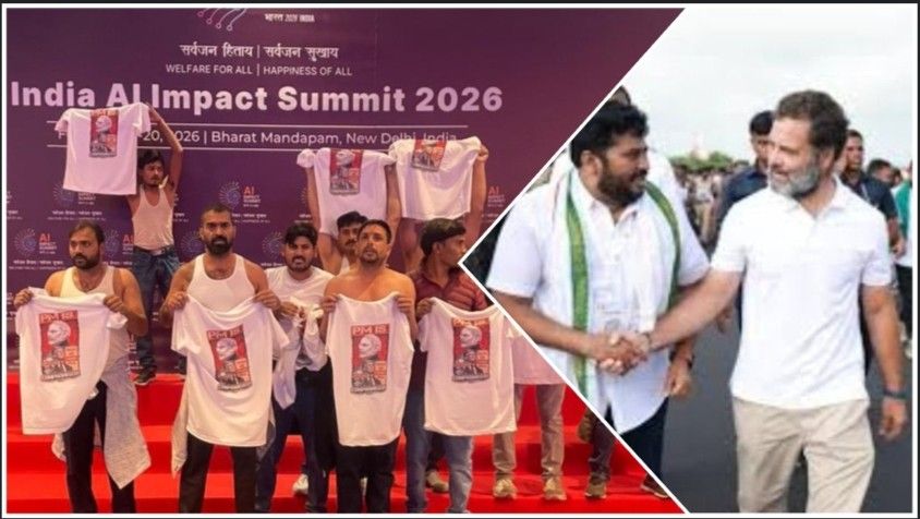 এআই সামিটে নগ্ন হয়ে উৎপাত করা যুব কংগ্রেস কর্মীদের লাথি মেরে তাড়িয়ে দিল জনতা, ভিডিও ভাইরাল