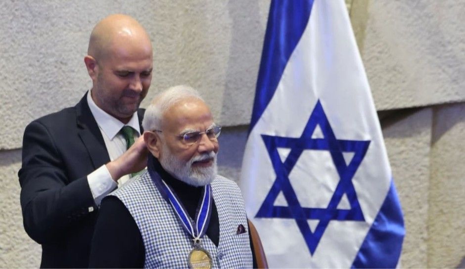 ইসরায়েল সফরে “নেসেট পদক” প্রাপ্ত প্রথম ব্যক্তিত্ব হলেন প্রধানমন্ত্রী নরেন্দ্র মোদী