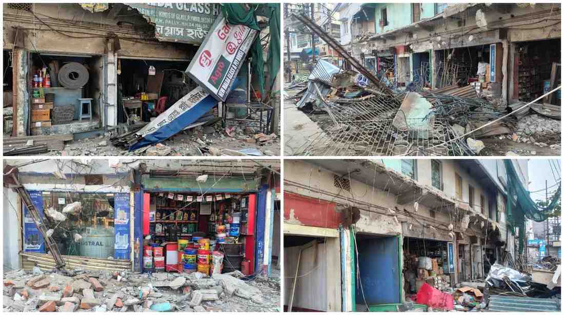 রাতের অন্ধকারে বুলডোজার দিয়ে গুঁড়িয়ে দেওয়া হল মালদার একটি মার্কেটের একাংশ ; “তৃণমূলের মাফিয়া”দের দিকে অভিযোগের আঙুল তুলেছে বিজেপি 