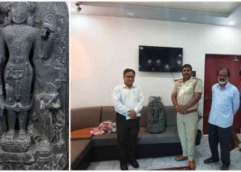 ফের প্রাচীন মূর্তি উদ্ধার পূর্ব বর্ধমানে, এবারে মেমারিতে পুকুর সংস্কারের সময় ১০০০ বছরের প্রাচীন বিষ্ণুমূর্তি উদ্ধার 