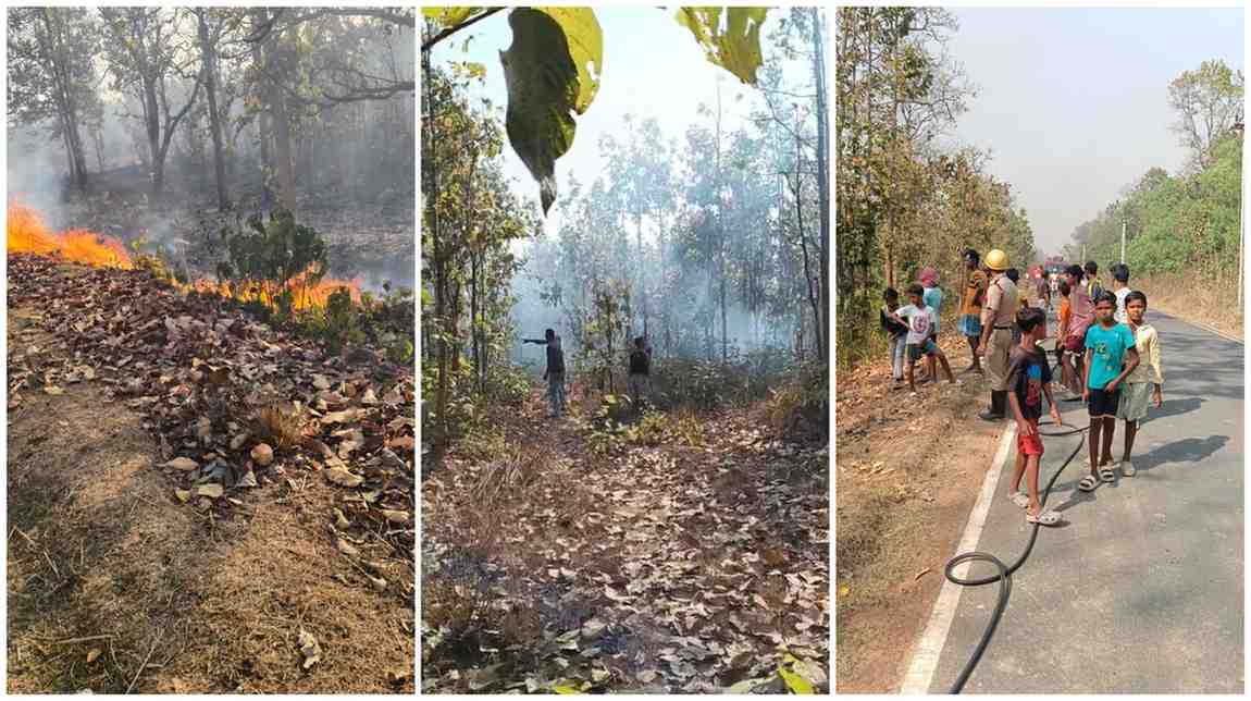 দাউদাউ করে জ্বলে উঠল আউশগ্রামের জঙ্গলমহল, অল্পের জন্য বেঁচে গেল বন্যপ্রাণীরা   