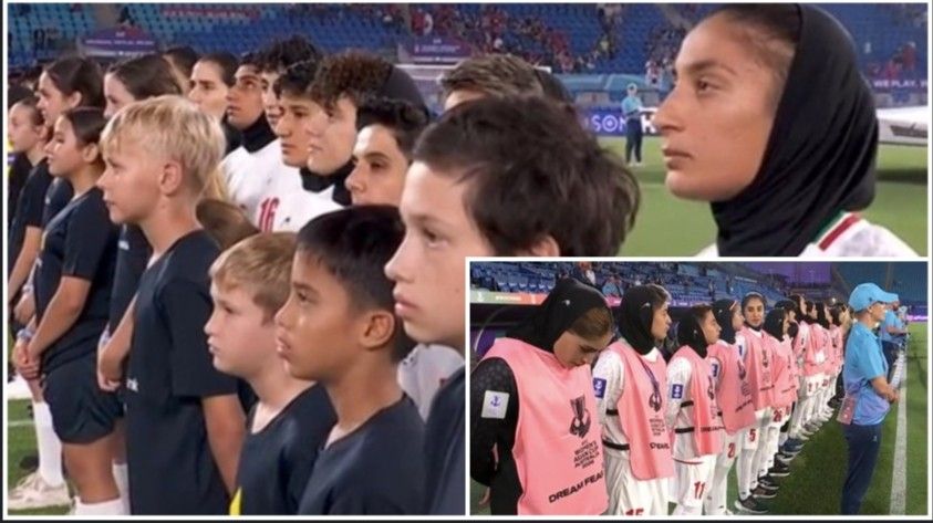 ভারতে বুক চাপড়ে কান্নাকাটি দেখা গেলেও খেলার মাঠেও খোমিনির বিরুদ্ধে প্রতিবাদে সরব ইরানি মহিলা ফুটবল দল