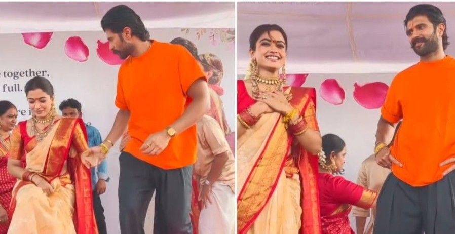 বিজয় দেবেরকোন্ডার গ্রামে কনে রশ্মিকাকে জমকালো স্বাগত, গ্রামবাসীদের জন্য একটি বড় চমক