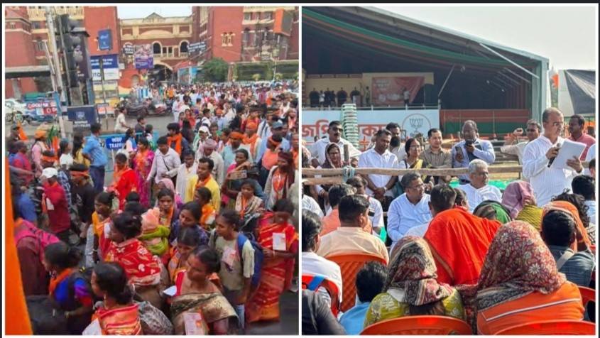 যে নন্দীগ্রাম থেকে মমতার উত্থান, সেই নন্দীগ্রাম দিবসের দিনেই ব্রিগেডে মোদীর মেগা সভা ; সকাল থেকেই হাওড়ায় জনস্রোত 