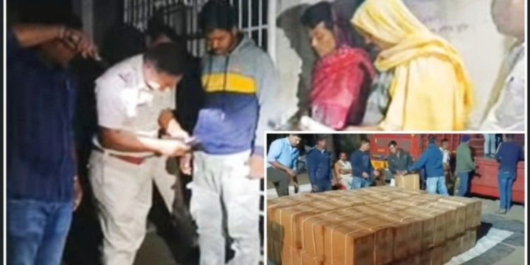 মালদায় বিপুল পরিমান নিষিদ্ধ কাফ সিরাপ উদ্ধার,গ্রেপ্তার ৩, আটক ২ লরি