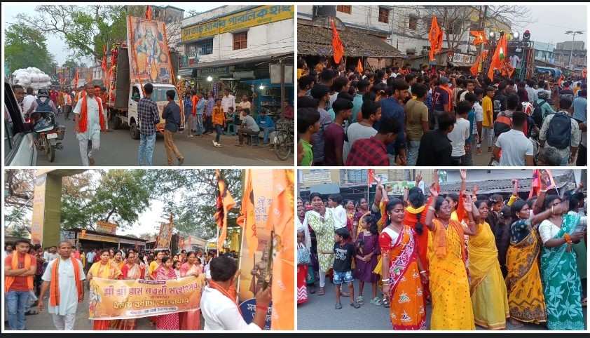 পূর্ব বর্ধমান জেলার ভাতারে রামনবমীর শোভাযাত্রায় জলপ্লাবন