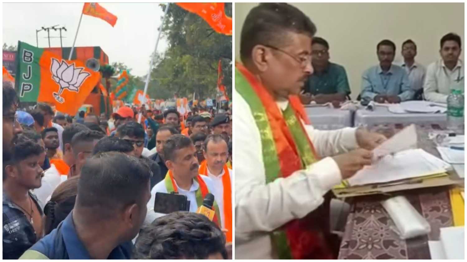 বিশাল মিছিল করে মনোনয়ন জমা দিলেন শুভেন্দু ; বললেন : “লোক এক মুহুর্তও এই অপশাসন, কুশাসন,জঙ্গলরাজ রাখতে চাইছে না”