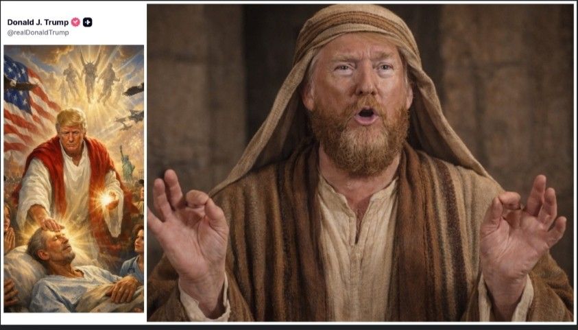 নিজেকে যিশু খ্রিস্টের সঙ্গে তুলনা করে এআই ছবি পোস্ট করার পর  তীব্র সমালোচনার মুখে পড়ে মুছে দিলেন ট্রাম্প