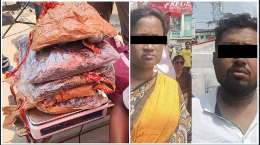 কলকাতায় এসটিএফ-এর জালে এক মহিলাসহ ২ মাদক পাচারকারী , উদ্ধার ১৮.৩ কেজি গাঁজা 