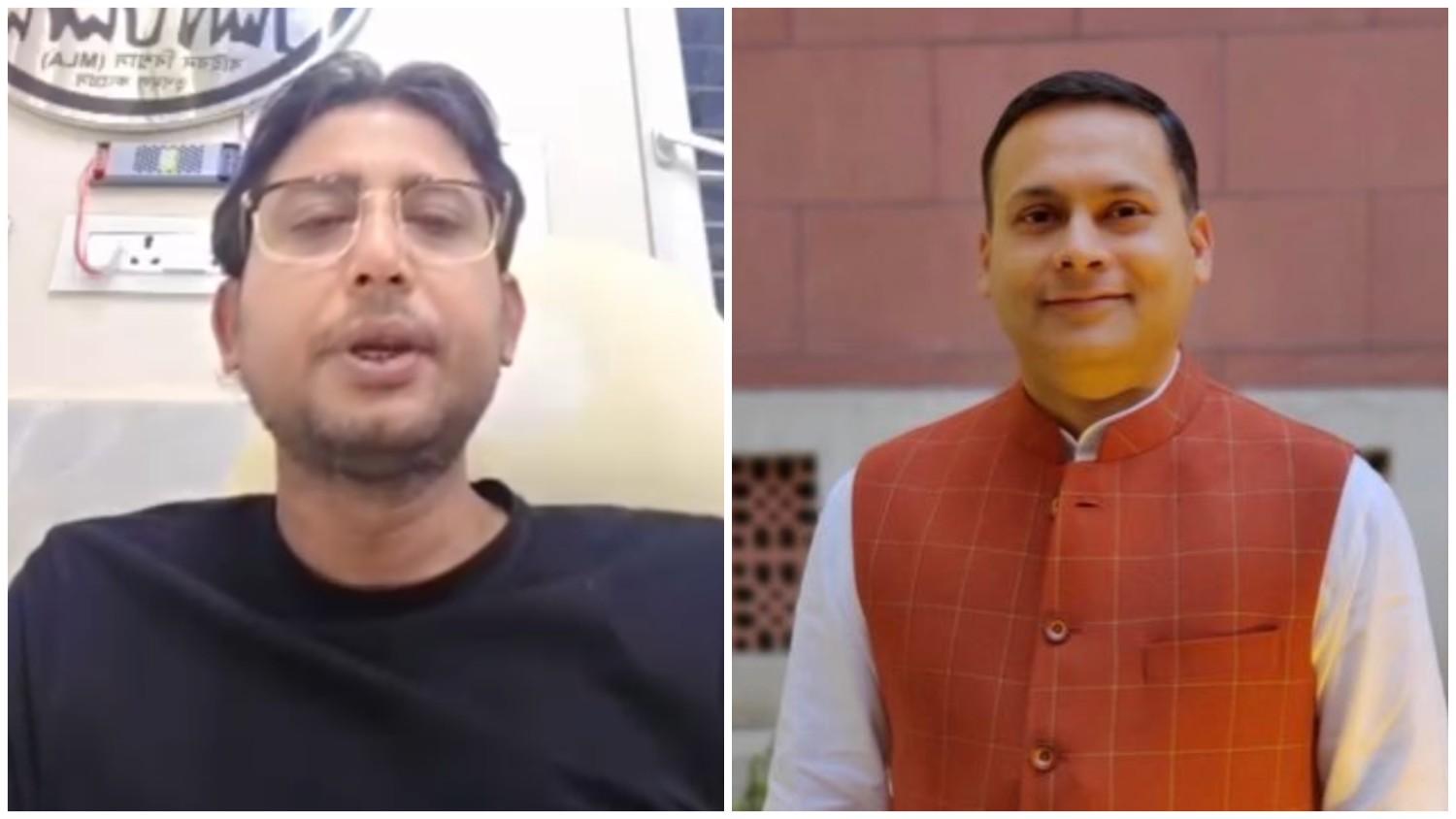 বিজেপি নেতা অমিত মালব্যের বিরুদ্ধে মামলা করার হুমকি দিলেন সাগরদিঘির টিএমসি বিধায়ক বায়রন বিশ্বাস 