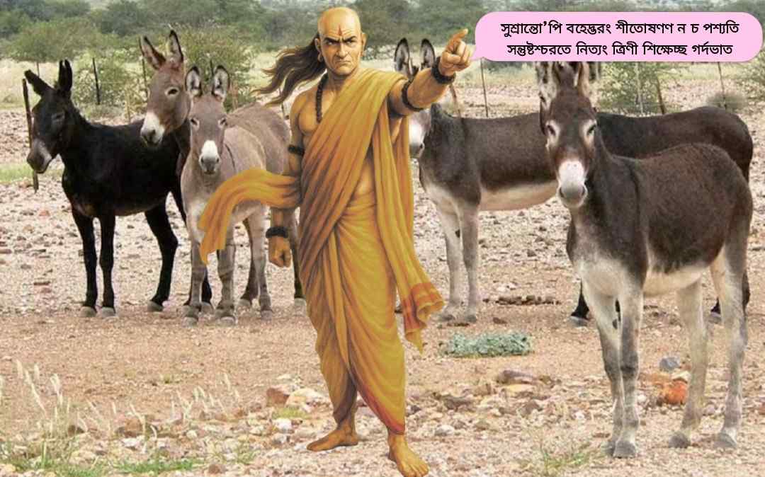 গাধার কাছ থেকে তিনটি গুণ শেখার  পরামর্শ দিয়েছেন আচার্য চানক্য