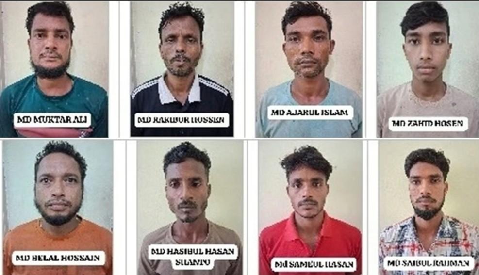 পশ্চিবঙ্গের বাংলাদেশ সীমান্ত দিয়ে অনুপ্রবেশ করা ৮ বাংলাদেশি গ্রেপ্তার ম্যাঙ্গালোরে,  নির্বাসনের প্রস্তুতি চলছে 