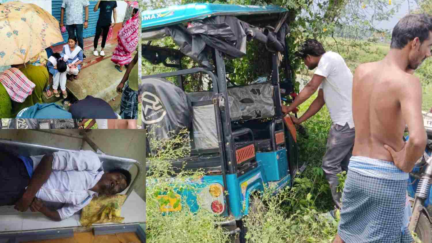 ভাতারে পৃথক ২ দুর্ঘটনায় মৃত ১, আহত ৩ স্কুল ছাত্রীসহ ৪ 