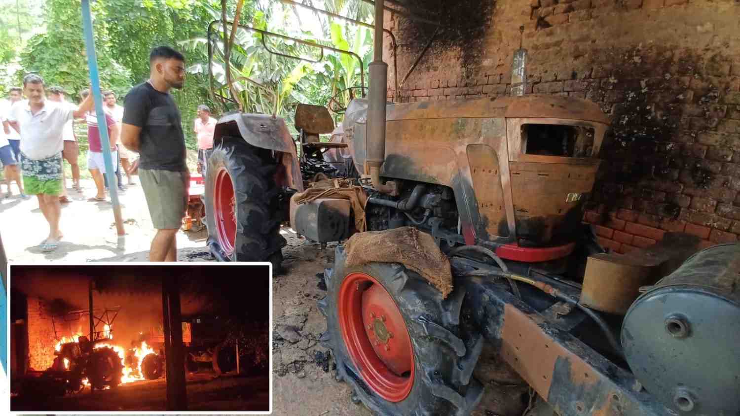 আউশগ্রামে ঘরছাড়া তৃণমূল নেতার ট্রাক্টরে আগুন ধরিয়ে দেওয়ার অভিযোগ, ধৃত বিজেপি কর্মী 