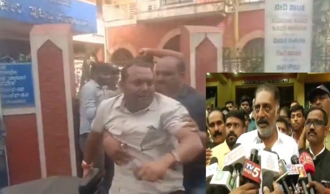 বিতর্কিত অভিনেতা প্রকাশ রাজকে ঘিরে বিক্ষোভ দেখানোর চেষ্টা করায় হিন্দুত্ববাদী সংগঠনের সদস্যদের আটক করল কর্ণাটকের পুলিশ  