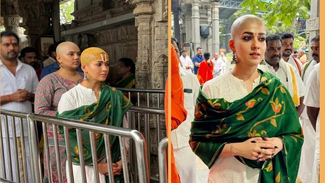তিরুপতি মন্দিরে মস্তক মুণ্ডন করলেন অভিনেত্রী নয়নতারা ; সোশ্যাল মিডিয়ায় ভাইরাল 
