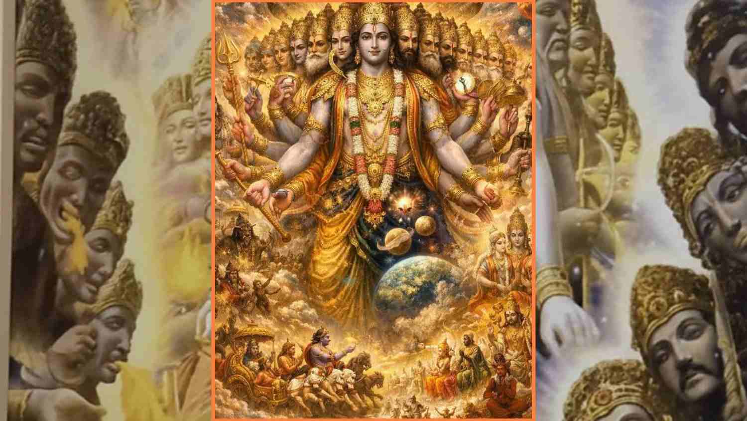 নারায়ণীয়ং দশক ৫ – বিরাট্ পুরুষোত্পত্তিঃ : বিশ্বসৃষ্টির আদি রহস্য ও বিরাট পুরুষের রূপ বর্ণনা করেছেন মেলপত্তুর নারায়ণ ভট্টাথিরি
