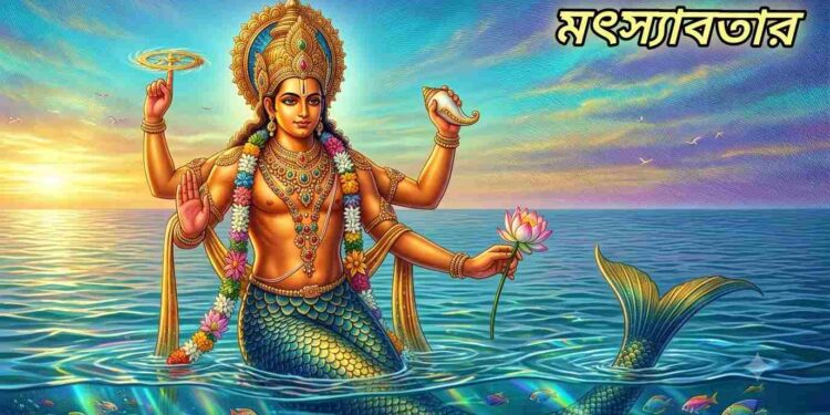 মৎস্যাবতার : প্রলয়কালে বেদ ও সৃষ্টিকে রক্ষা করার জন্য ভগবান নারায়ণ যখন মীন রূপ ধারন করেছিলেন  