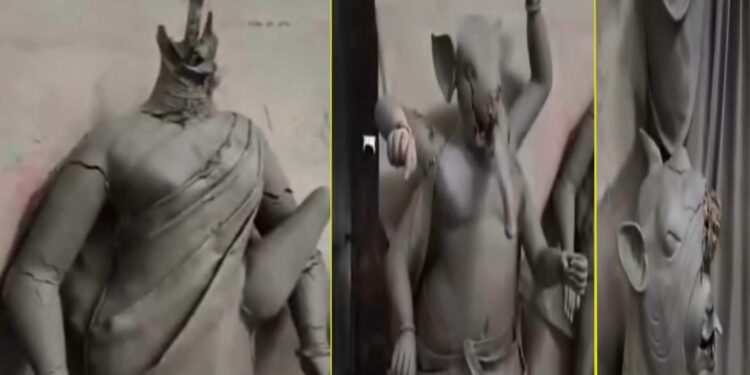 মহালয়ার ঠিক আগেই কুষ্টিয়ায় শতাব্দী প্রাচীন মন্দিরের দুর্গাপ্রতিমা ভাঙচুর 