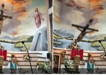 প্রার্থনার সময় ক্রুশবিদ্ধ যিশুর মূর্তি পড়ে প্রাণ গেল যাজকের
