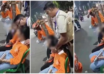 কলকাতার সুরুচি সঙ্ঘের পুজো মণ্ডপের ভিড় সামলানোর দায়িত্বে থাকা মহিলা সিভিকের সঙ্গে অশালীন আচরণের অভিযোগ গ্রেপ্তার পুলিশের এএসআই