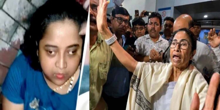 কাপড় ধরে টান দিতেই আতঙ্কিত মমতা ব্যানার্জি চিৎকার করে উঠলেন : “কে আমার গায়ে হাত দিলি রে ?”  