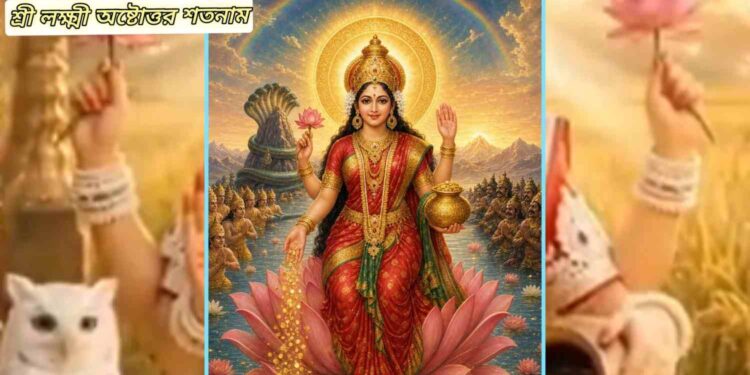 শ্রী লক্ষ্মী অষ্টোত্তর শতনাম স্তোত্রম্ : এই স্তোত্র পাঠ বা শ্রবণে দারিদ্র্য দূর হয়, সুখ-সমৃদ্ধি লাভ হয় এবং মনের শান্তি আসে